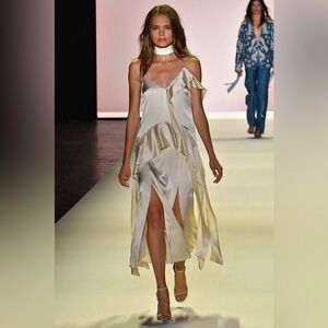 Jonathan simkhai silk dress cream
